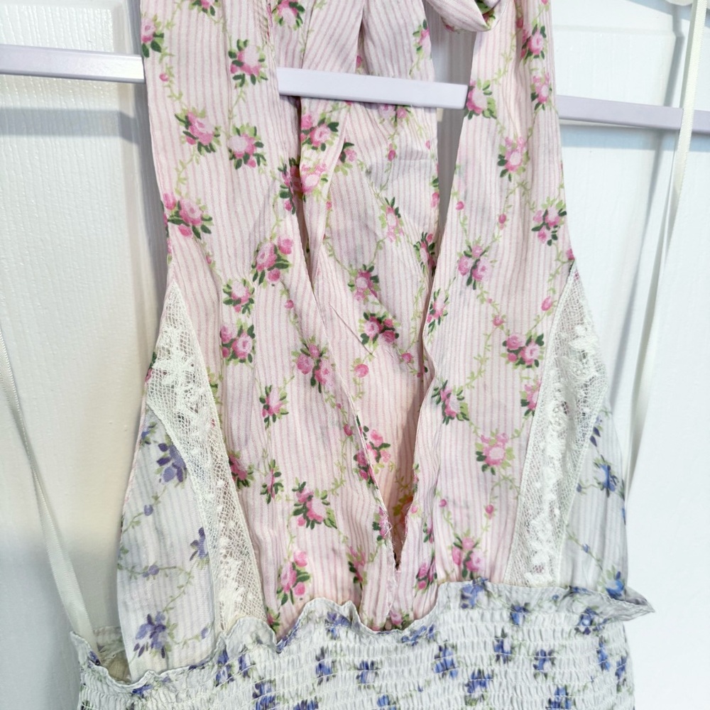 Like New LoveShackFancy Quintell Halter Mini Dress - Picture 9 of 16